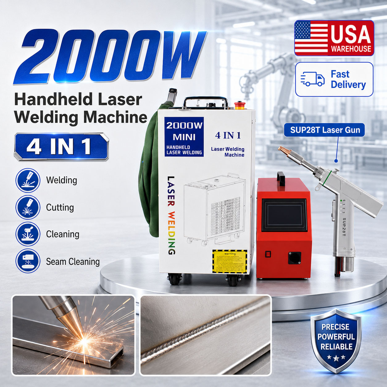 Laser Soldering Machine Handheld - BWT 2000W 광섬유 레이저 용접기 4
