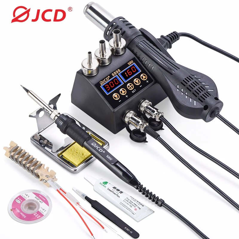 2 In 1 Soldering Rework Station 750W - JCD 8898 납땜 스테이션, 750W, 2