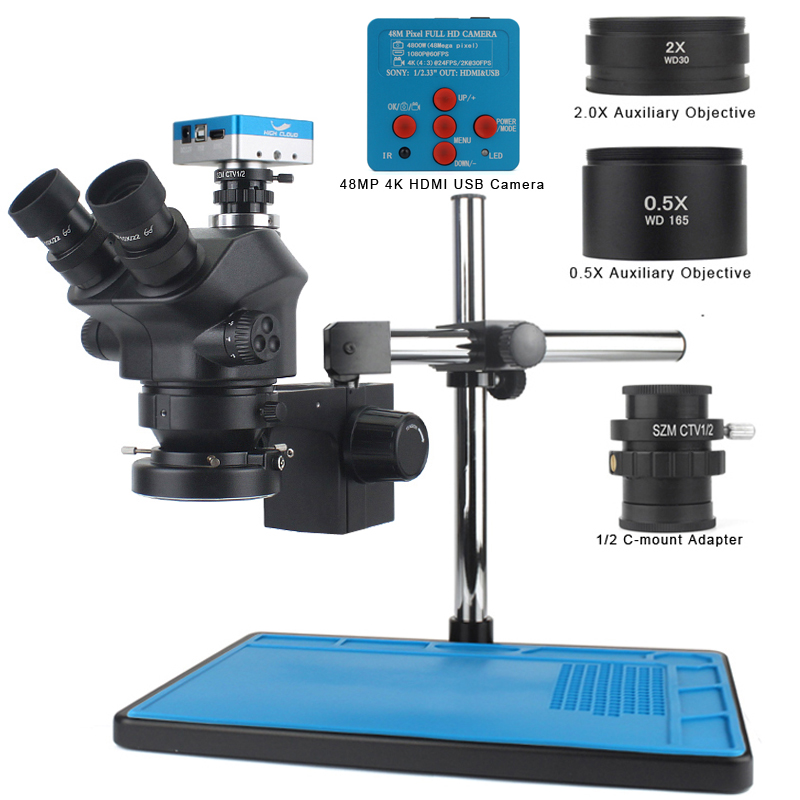 Simul-Focal Industrial Microscope 4K Hdmi - 48MP 4K HDMI USB 비디오 카메라