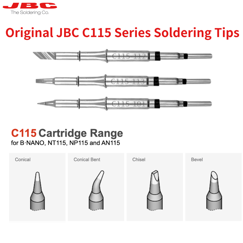 C115 Nano Soldering Iron Station - 오리지널 JBC C115 카트리지 납땜 인두