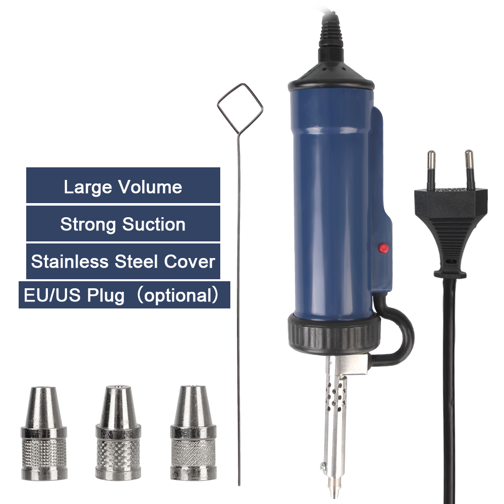 Desoldering Pump Electric Vacuum Station - 3 개의 흡입 노즐이있는 주석 빨판