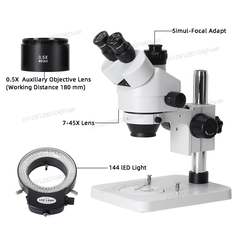 Trinocular Stereo Microscope 7X-45X - 2025년 신제품 실사 3.5X-45X 7X-45X 산업용