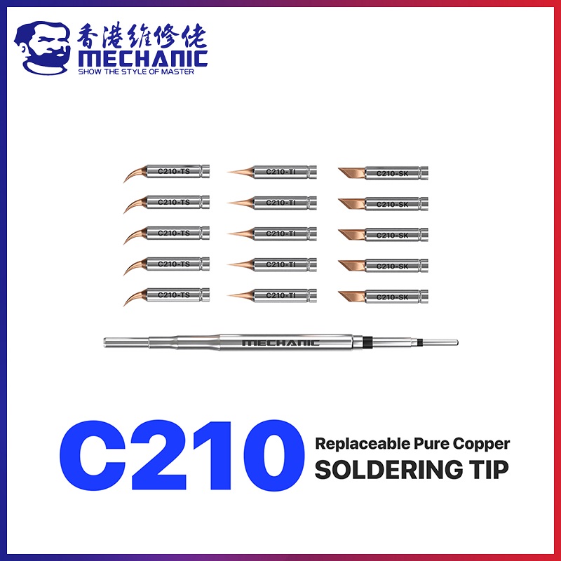 C210 Precision Soldering Station - MECHANIC C210 시리즈 납땜 인두 팁