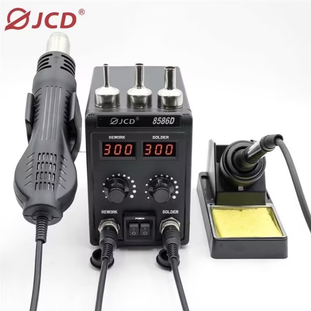 2 In 1 Soldering Rework Station 750W - JCD 8586D 2-in-1 납땜 스테이션 뜨거운