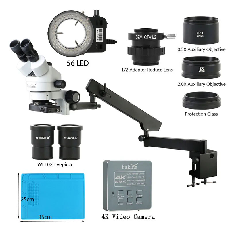 Simul Focal 산업용 삼안 스테레오 현미경, C - Simul-Focal Industrial Microscope 4K Hdmi 리뷰 및 가격