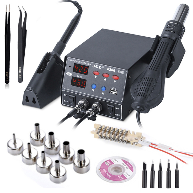 JCD 8206 2 in 1 디지털 디스플레이 열풍기  - 2 In 1 Soldering Rework Station 750W 리뷰 및 가격