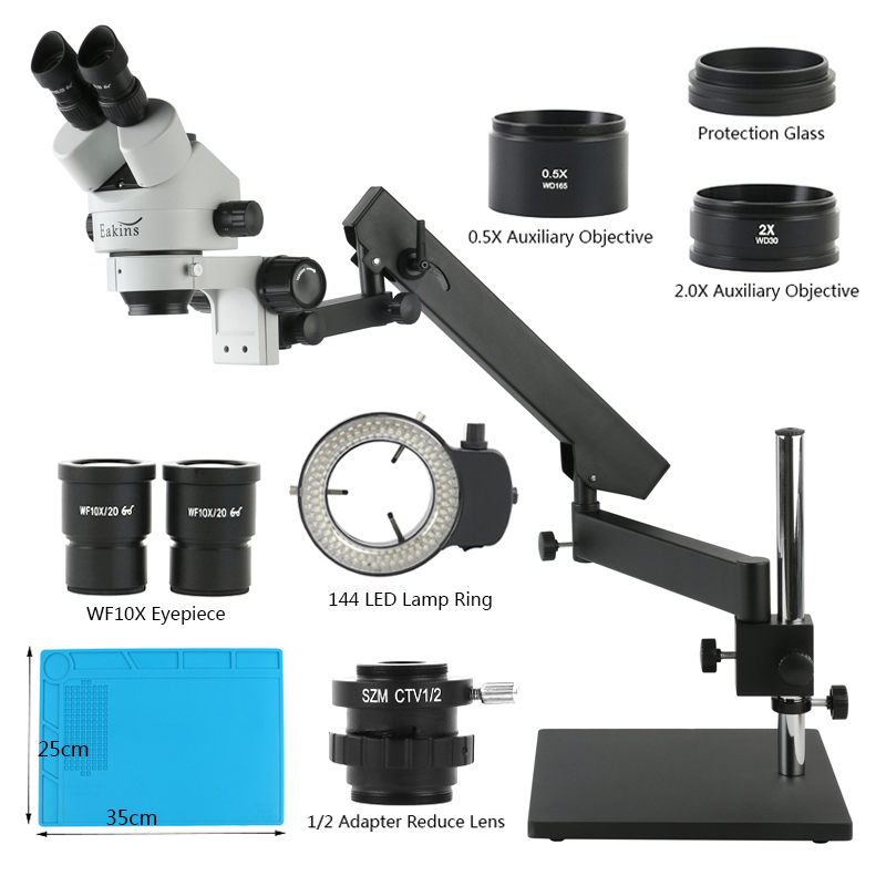 관절형 암 데스크탑 베이스 스탠드 3.5X-90X 줌  - Trinocular Stereo Microscope 7X-45X 리뷰 및 가격