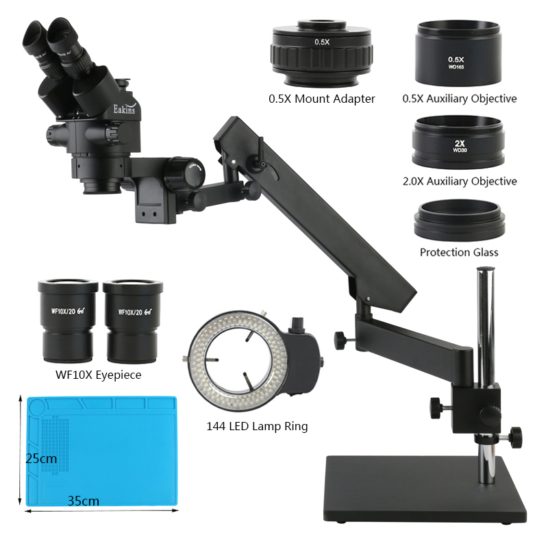 관절형 암 데스크탑 베이스 스탠드 3.5X-90X 줌  - Trinocular Stereo Microscope 7X-45X 리뷰 및 가격